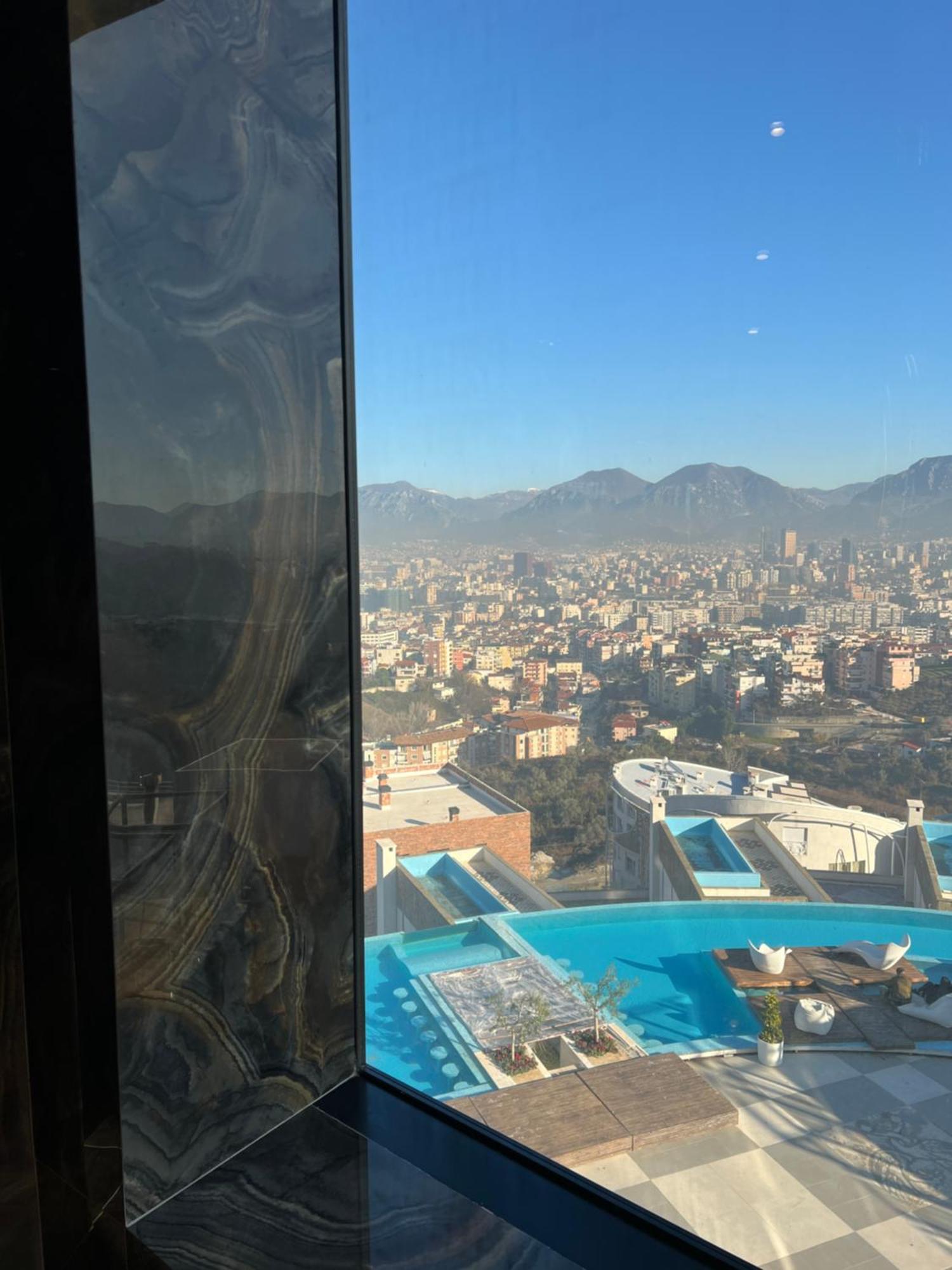 Arka Art Hotel Tirana Exteriér fotografie View of the city from the hotel
